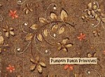Star Flowers on Brown