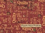 Quilting Words on Red