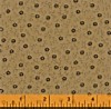 Tiny Dk Brown Daisies on Tan
