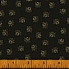 Tan Scrollwork Flowers on Dk. Brown