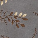 Leafy Branches on Blue