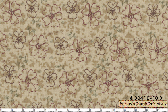 Pansies on Khaki