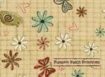 Heartstrings Birds and Butterflies on Beige