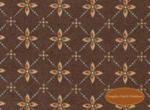 Winterberry Lane, Red Medallions on Dark Brown, Clearance!