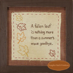 A Fallen Leaf Framed Stitchery