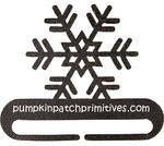 Snowflake Hanger, 6", Charcoal